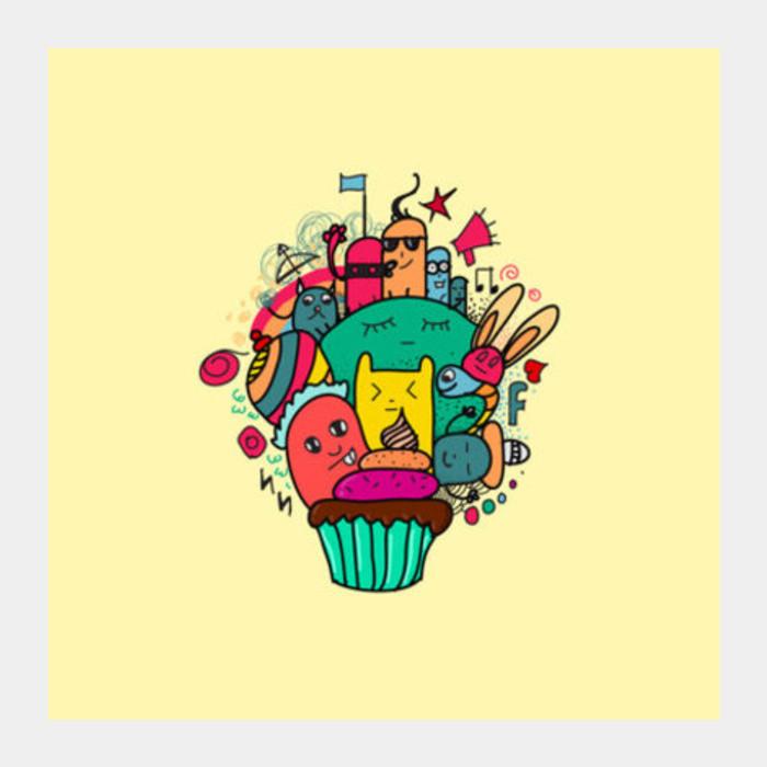 Doodle Square Art Prints PosterGully Specials