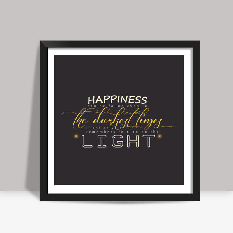 Happiness can be found Harry Potter inspired Square Art Prints