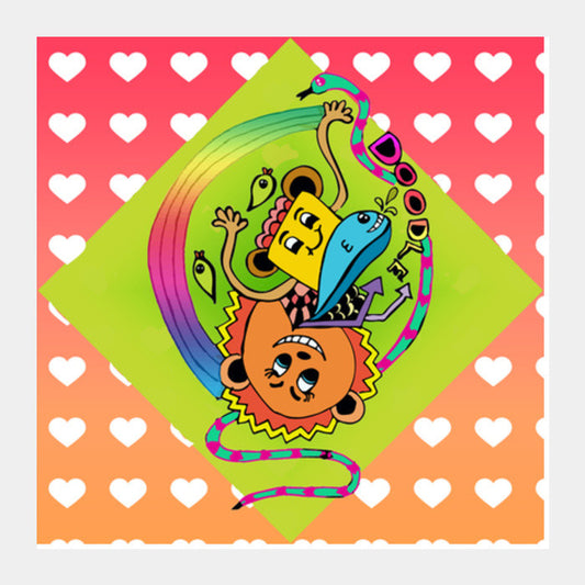 Doodle Luv Square Art Prints PosterGully Specials