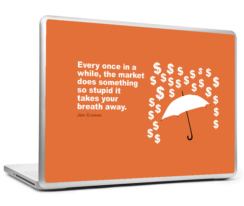 Laptop Skins, Investing Jim Cramer Markwt Quote Laptop Skin, - PosterGully