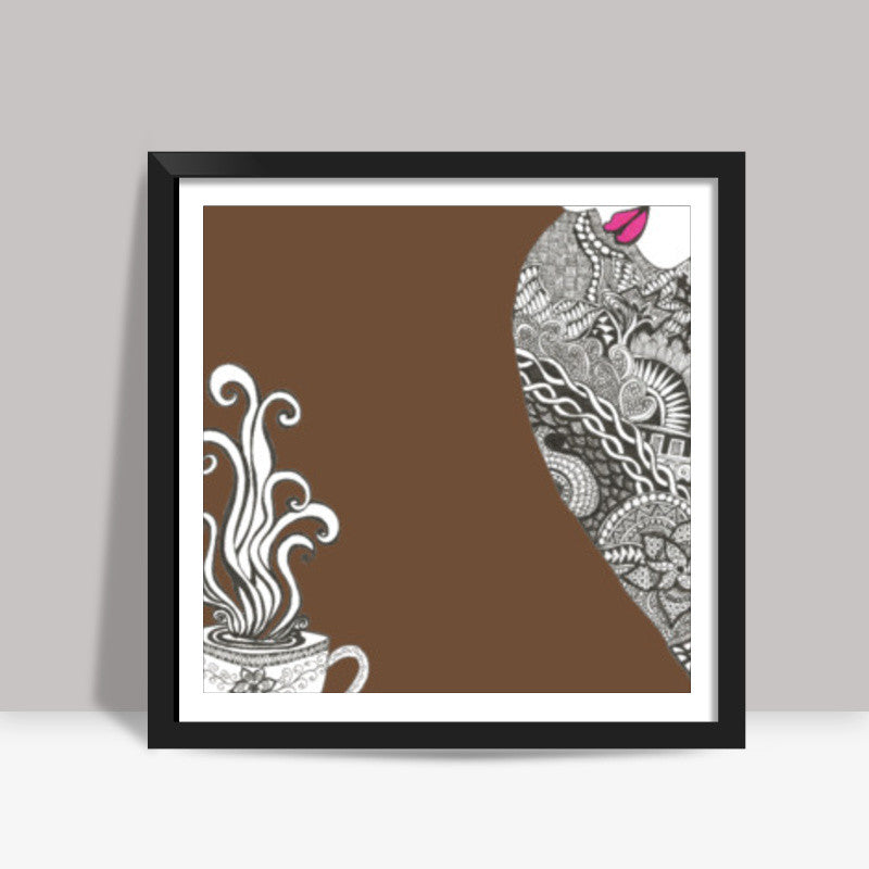 Coffee n Spice Square Art Print