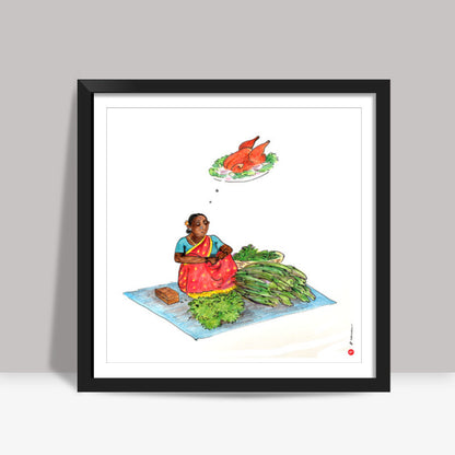 Sick of salads Square Art Prints