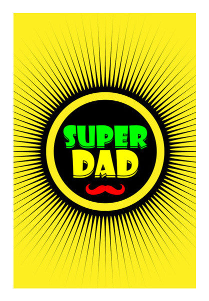 Superdad And Yellow Background Art PosterGully Specials