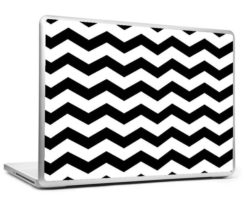 Laptop Skins, Zigzag white Laptop Skin, - PosterGully