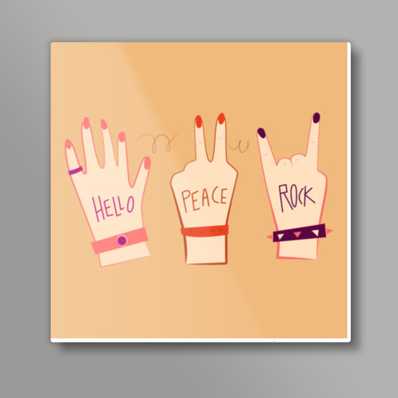 Hands Square Art Prints