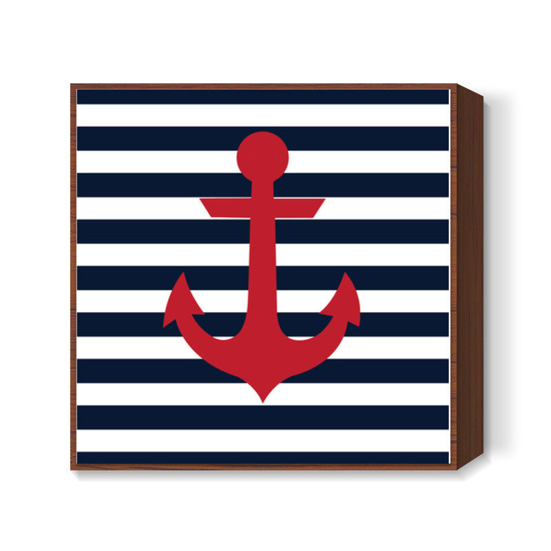 Nautical prints - anchor Square Art Prints