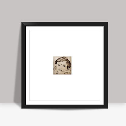 innocent smiling baby Square Art Prints