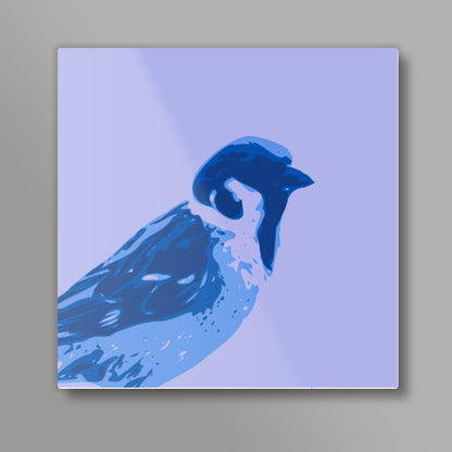 Abstract Sparrow blue Square Art