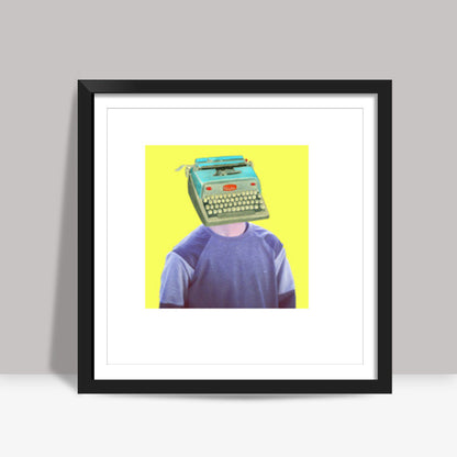 the typewriter head Square Art Prints