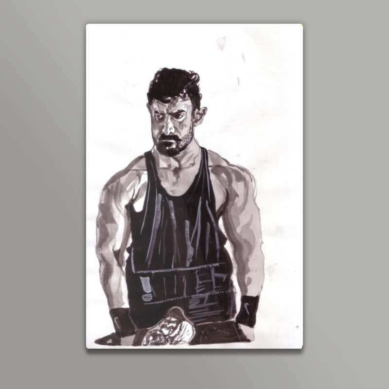 Aamir Khan is a spirited fighter Wall Art