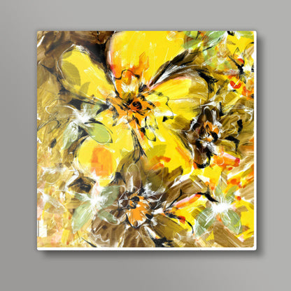 Abstract Flower Square Art Prints