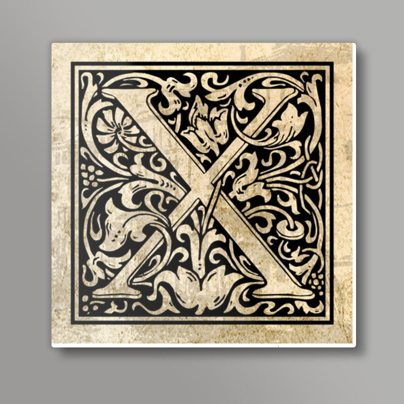 Ornate X Square Art Prints