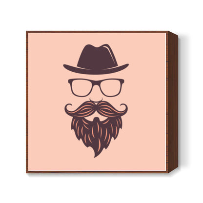 Beard Hipster Square Art Prints