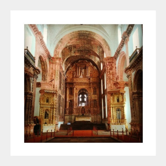 Square Art Prints, St. Francis of Asisi, Goa Square Art Prints