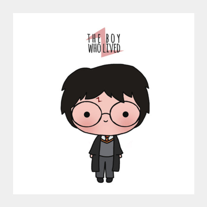 Square Art Prints, Harry Potter doodle Square Art Prints