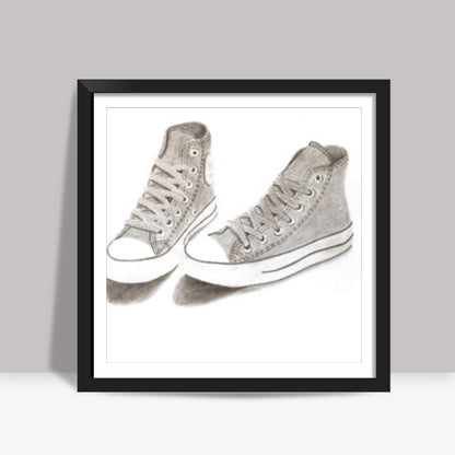 Converse Shoes Sketch  Square Art Prints