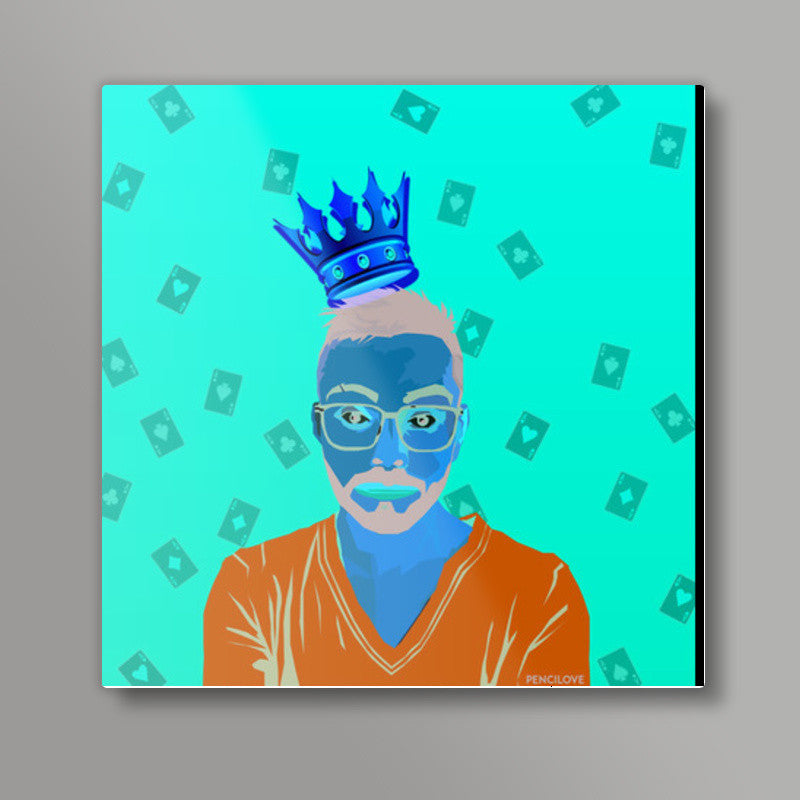 king KOHLI Square Art Prints