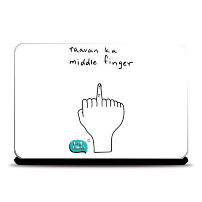 Laptop Skins, Raavan Ka Middle Finger Laptop Skin | Being Indian, - PosterGully