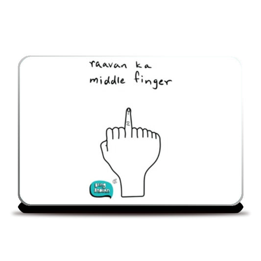 Laptop Skins, Raavan Ka Middle Finger Laptop Skin | Being Indian, - PosterGully