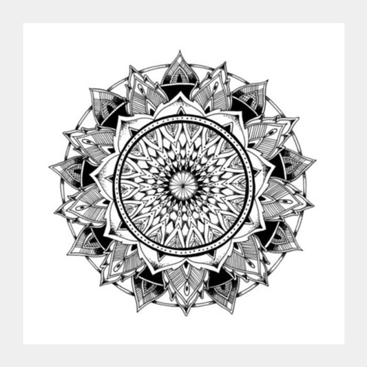 Square Art Prints, Depth Mandala Square Art Prints