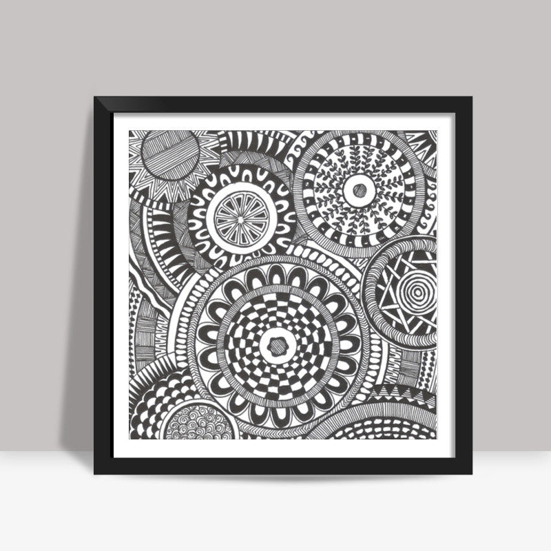 Prints in Circles Square Art Prints