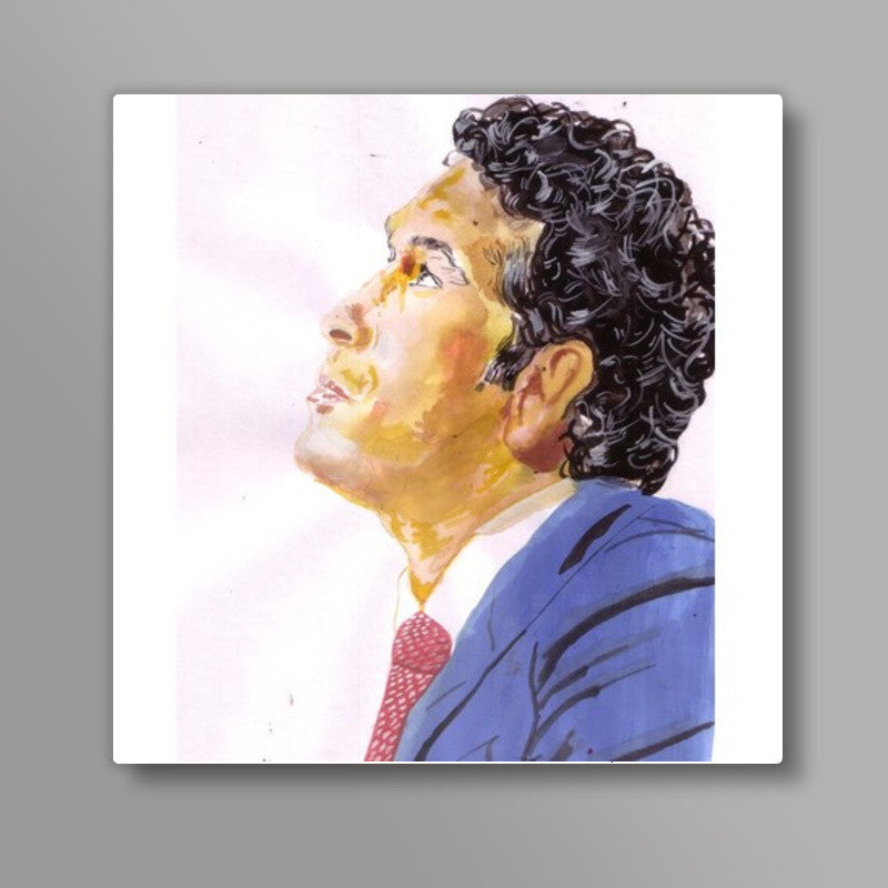 Sachin Tendulkar, the master blaster believes in looking up rather than giving up Square Art Prints