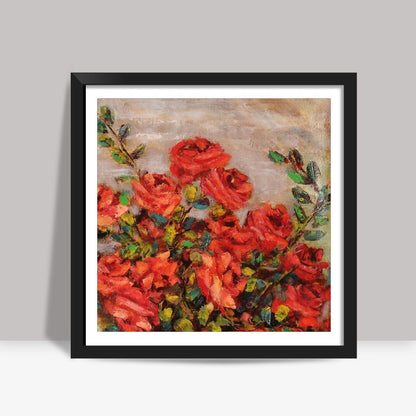 Red roses Square Art Prints