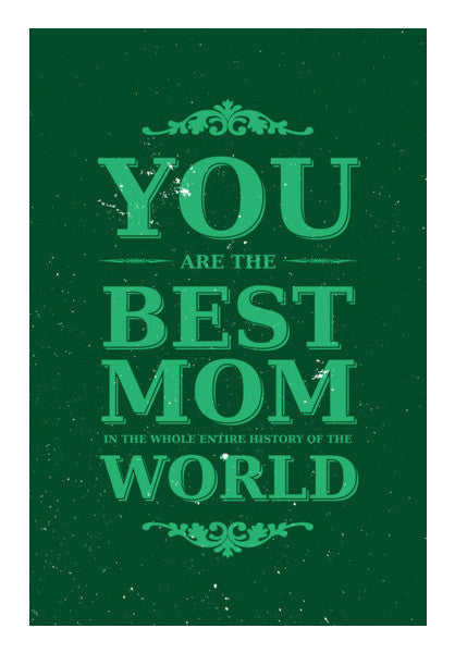 World Best Mom Calligraphy Art PosterGully Specials