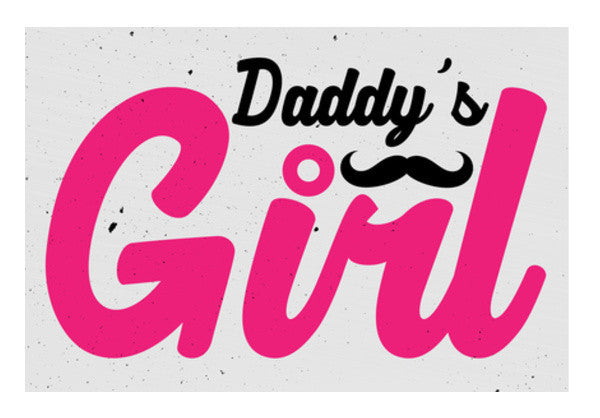 Daddy's Girl With Moustache Art PosterGully Specials