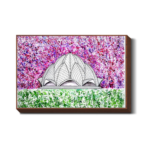 Bahai Lotus Temple In New Delhi, Black Vector Silhouette And Imitaion Of  Drawing Royalty Free SVG, Cliparts, Vectors, and Stock Illustration. Image  45070102.