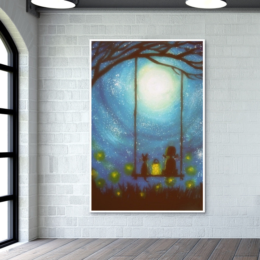 Stars and fireflies Wall Art