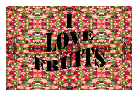 Summer Fruit Salad Kaleidoscope Pattern Illustration Art PosterGully Specials