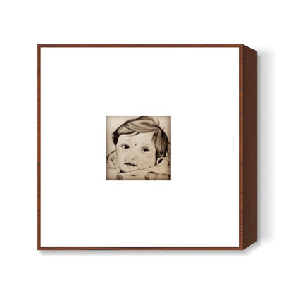 innocent smiling baby Square Art Prints