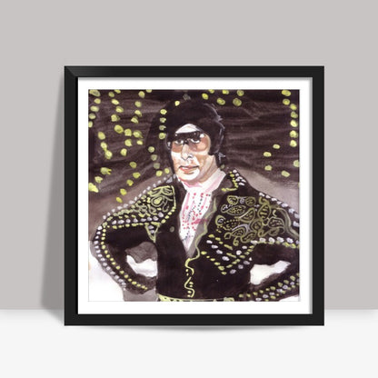 Bollywood superstar Amitabh Bachchan lent great energy to the song Saara Zamana, Haseeno ka Deewana Square Art Prints