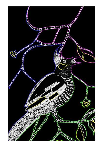 PosterGully Specials, Bulbul (neon sign) Wall Art