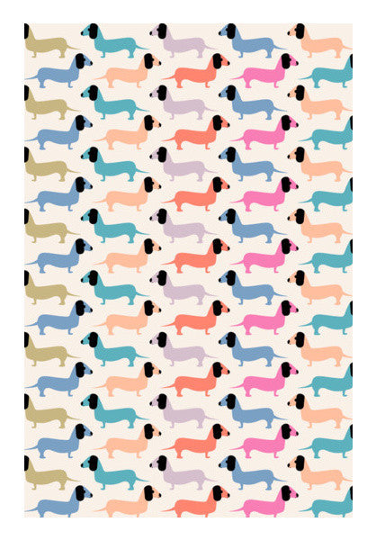 Dog Seamless Pattern Art PosterGully Specials
