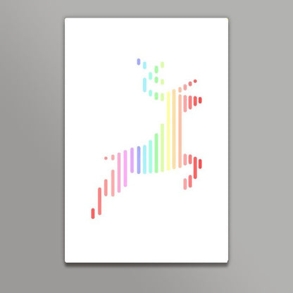 rainbow deer Wall Art | Bhaumik Mistry