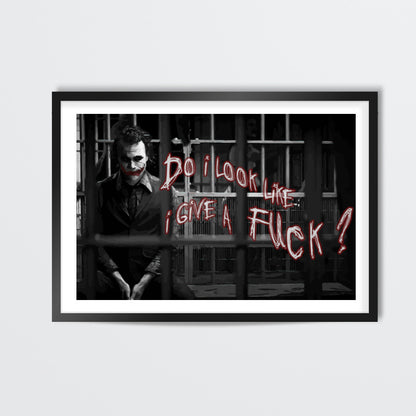 Joker doesnt give a FUCK. Wall Art