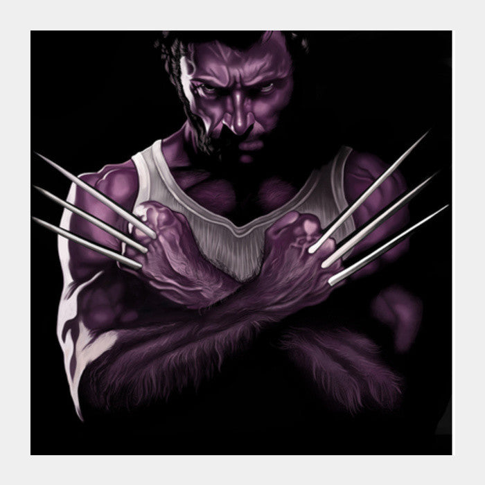 Square Art Prints, wolverine Square Art Prints