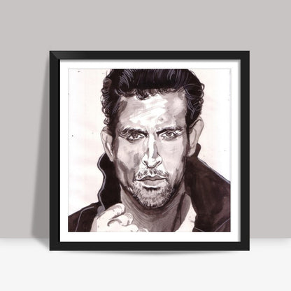 Cool and hot -Hrithik Roshan Square Art Prints