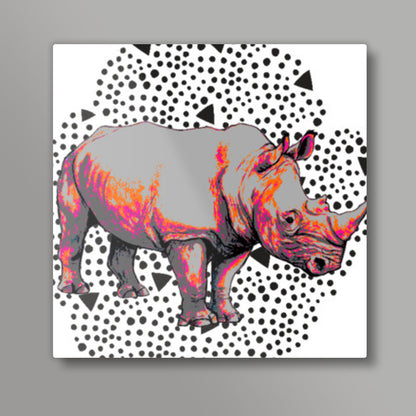 Rhino Footprints Square Art | Lotta Farber