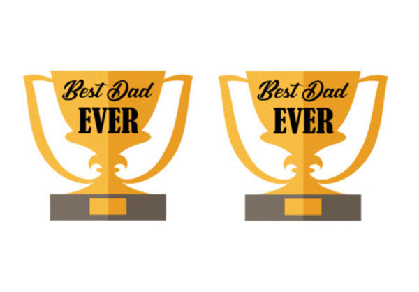 Best Dad Ever Trophy Art PosterGully Specials