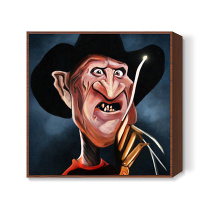 Freddy Krueger | Nightmare on elm street | Caricature Square Art Prints