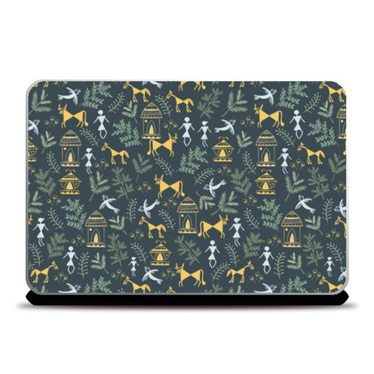 Laptop Skins, Warli Village Laptop Skins