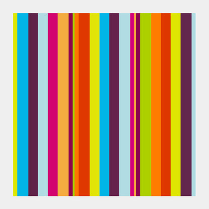 Vibrant Stripes Square Art Prints