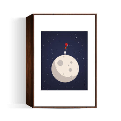 Man on the moon Wall Art