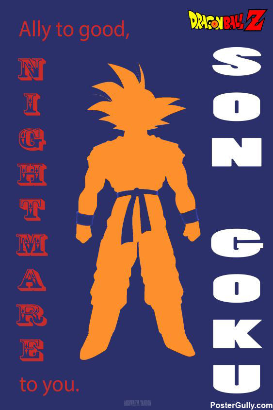 Wall Art, Goku Minimal Artwork