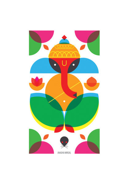 Geometric Ganesha Wall Art