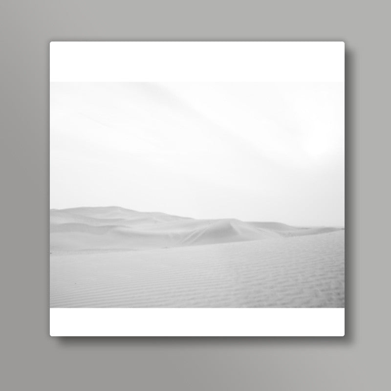 White Desert Square Art Prints