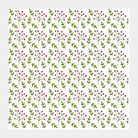 Square Art Prints, Delicate Floral Summer Background Pattern Square Art Prints